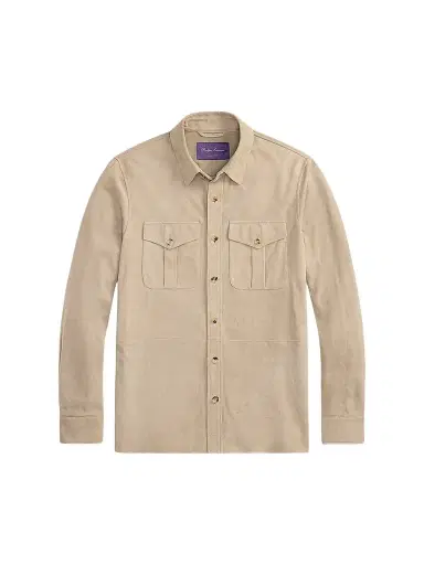 Ralph Lauren Purple Label Men's Desert-Faded Barron-Print Suede Jacket - Clay - Size XXL | Thumbnail 1 Ralph Lauren Purple Label Men's Desert-Faded Barron-Print Suede Jacket - Clay - Size XXL | Thumbnail 1
