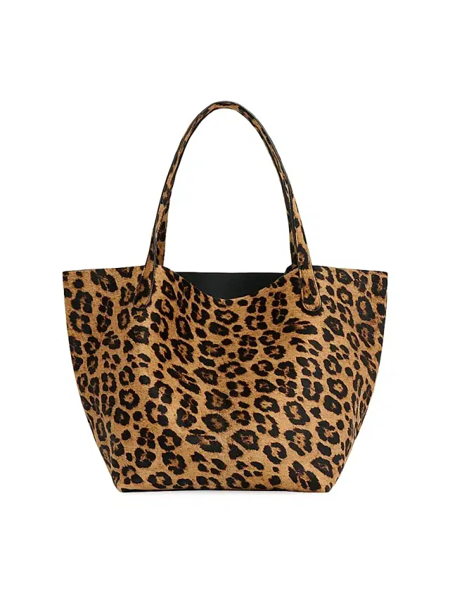 Mansur Gavriel Women's Everyday Soft Leopard-Print Calf Hair Tote Bag - Leopard