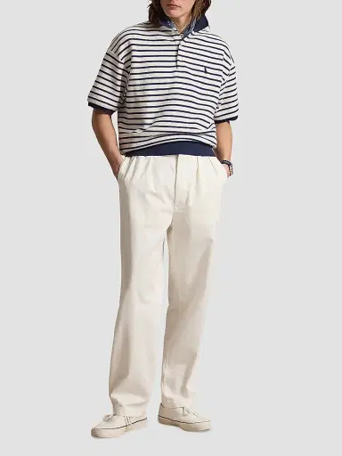 Polo Ralph Lauren Men's Relaxed-Fit Striped Jacquard Knit Polo Shirt - Nevis Newport Navy - Size XXL | Thumbnail 2 Polo Ralph Lauren Men's Relaxed-Fit Striped Jacquard Knit Polo Shirt - Nevis Newport Navy - Size XXL | Thumbnail 2