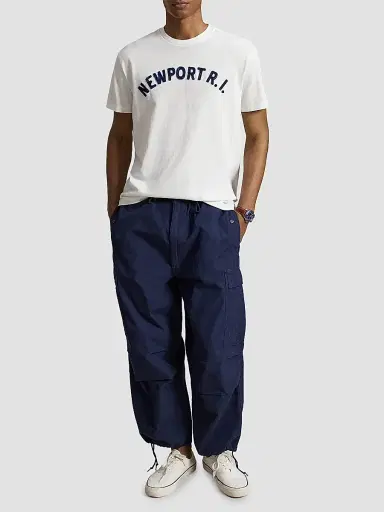 Polo Ralph Lauren Men's Classic-Fit Distressed Appliqué Crewneck T-Shirt - White - Size XXL | Thumbnail 2