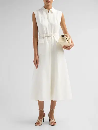 Kobi Halperin Women's Tomi Linen-Blend Safari Midi Dress | Thumbnail 2 Kobi Halperin Women's Tomi Linen-Blend Safari Midi Dress | Thumbnail 2