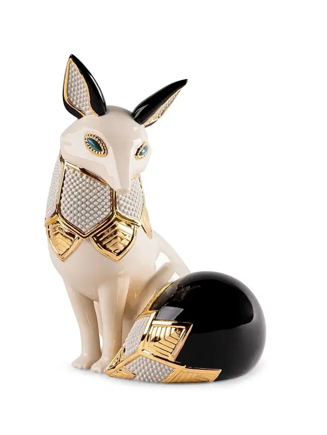 Lladro Fox Jewel Sculpture
