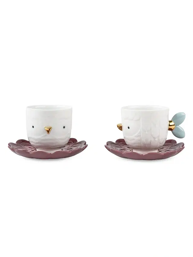 Lladro Kawki Cups & Saucers Set