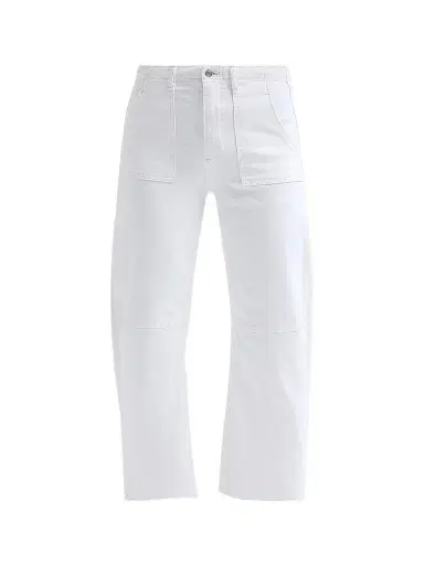 Le Jean Women's Petite Utility Soft Barrel Jeans - White | Thumbnail 1 Le Jean Women's Petite Utility Soft Barrel Jeans - White | Thumbnail 1