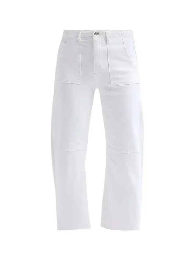 Women's Petite Utility Soft Barrel Jeans - White