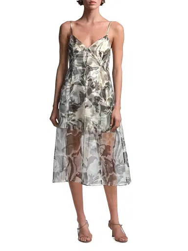 BCBGMAXAZRIA Women's Lorelie Floral Midi Dress - Abstract Garden Print - Size 14 | Thumbnail 2 BCBGMAXAZRIA Women's Lorelie Floral Midi Dress - Abstract Garden Print - Size 14 | Thumbnail 2
