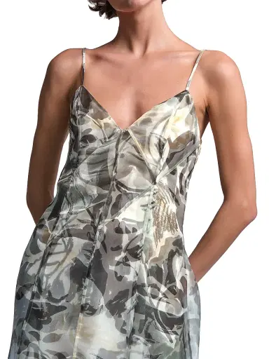 BCBGMAXAZRIA Women's Lorelie Floral Midi Dress - Abstract Garden Print - Size 14 | Thumbnail 6 BCBGMAXAZRIA Women's Lorelie Floral Midi Dress - Abstract Garden Print - Size 14 | Thumbnail 6