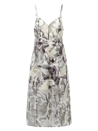 BCBGMAXAZRIA Women's Lorelie Floral Midi Dress - Abstract Garden Print - Size 14 | Thumbnail 1 BCBGMAXAZRIA Women's Lorelie Floral Midi Dress - Abstract Garden Print - Size 14 | Thumbnail 1
