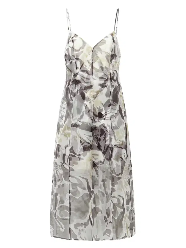 BCBGMAXAZRIA Women's Lorelie Floral Midi Dress - Abstract Garden Print