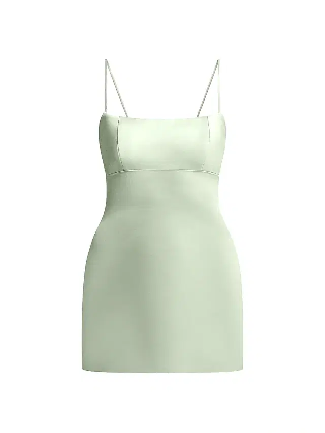Women's Serene Lace-Up Back Satin Mini Dress - Pistachio