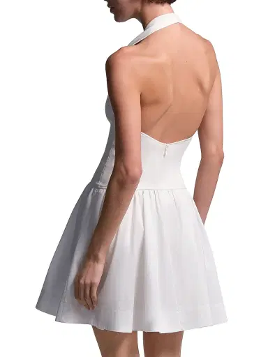 BCBGMAXAZRIA Women's Perle Halter Mini Dress | Thumbnail 4 BCBGMAXAZRIA Women's Perle Halter Mini Dress | Thumbnail 4