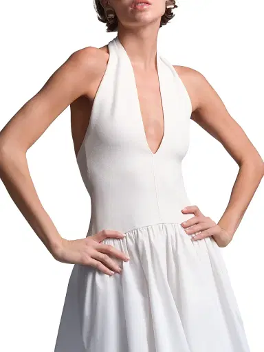 BCBGMAXAZRIA Women's Perle Halter Mini Dress | Thumbnail 6 BCBGMAXAZRIA Women's Perle Halter Mini Dress | Thumbnail 6