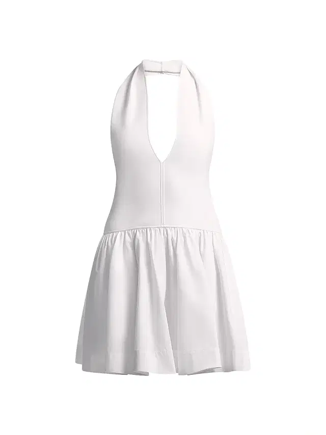 Women's Perle Halter Mini Dress - White