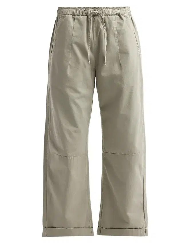 Le Jean Women's Mara Cotton Sateen Wide-Leg Pants - Soft Sage