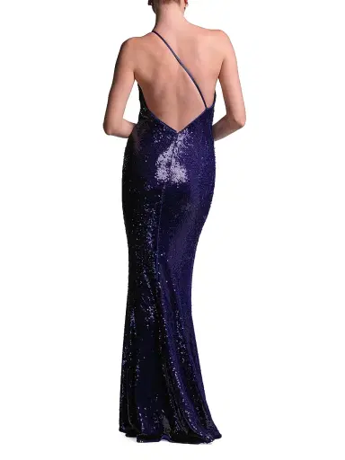 BCBGMAXAZRIA Women's Estelle Sequined One-Shoulder Gown | Thumbnail 4 BCBGMAXAZRIA Women's Estelle Sequined One-Shoulder Gown | Thumbnail 4