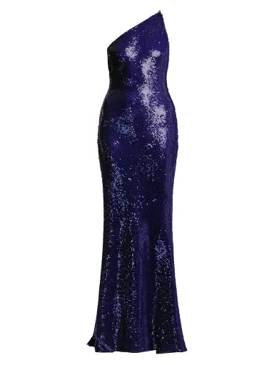 BCBGMAXAZRIA Women's Estelle Sequined One-Shoulder Gown | Thumbnail 1 BCBGMAXAZRIA Women's Estelle Sequined One-Shoulder Gown | Thumbnail 1