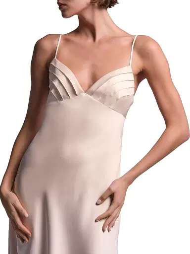 BCBGMAXAZRIA Women's Mona Satin Midi Dress - Peach Blush | Thumbnail 6 BCBGMAXAZRIA Women's Mona Satin Midi Dress - Peach Blush | Thumbnail 6