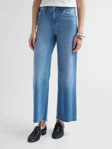 Le Jean Women's Petite Column High-Rise Jeans - Blue Crush - Size 31 | Thumbnail 4 Le Jean Women's Petite Column High-Rise Jeans - Blue Crush - Size 31 | Thumbnail 4