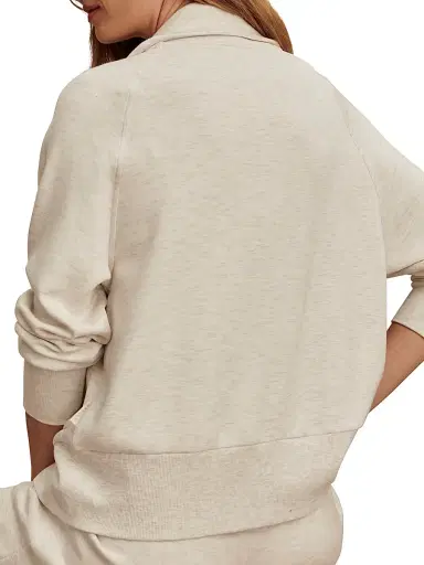 Varley Women's Roxbury Solid Zip-Front Jacket - Ivory Marl - Size Medium | Thumbnail 8