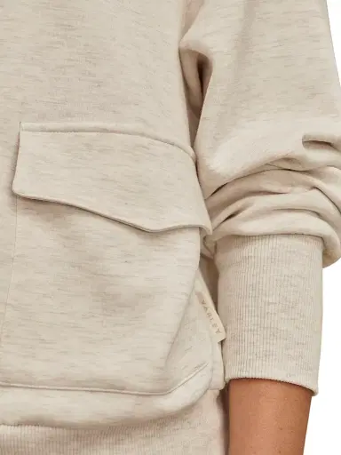 Varley Women's Roxbury Solid Zip-Front Jacket - Ivory Marl - Size Medium | Thumbnail 9