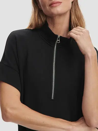 Varley Women's Ritchie Short-Sleeve Half-Zip Pullover - Black - Size XL | Thumbnail 8 Varley Women's Ritchie Short-Sleeve Half-Zip Pullover - Black - Size XL | Thumbnail 8