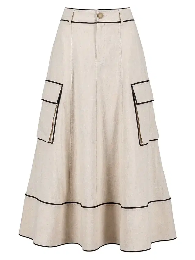 Women's Shiloh High-Waist Cargo Midi Skirt - Desert Jet