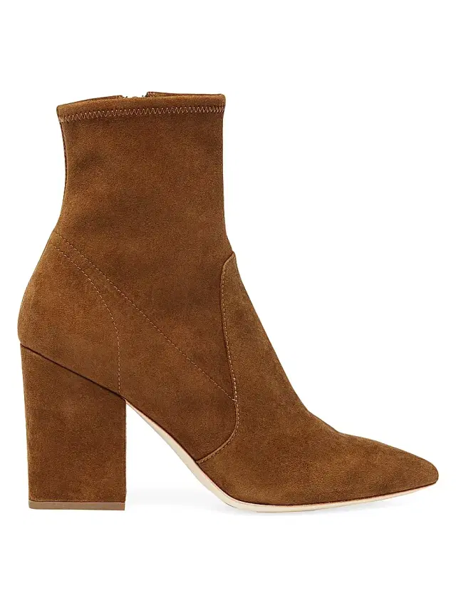 Loeffler Randall Women's Isla Suede Ankle Boots - Cacao
