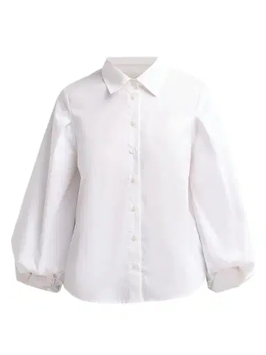 TANYA TAYLOR Women's Marina Cotton Blouson-Sleeve Top | Thumbnail 1
