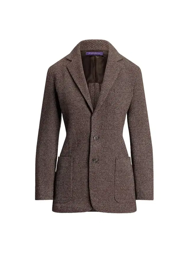 Women's Hailey Broken Twill Jersey Blazer - Porcini Honey Multi