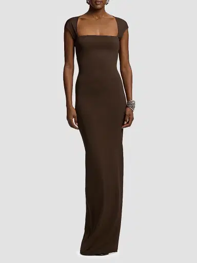 Ralph Lauren Collection Women's Waverly Matte Jersey Body-Con Gown - Sycamore - Size 8 | Thumbnail 3 Ralph Lauren Collection Women's Waverly Matte Jersey Body-Con Gown - Sycamore - Size 8 | Thumbnail 3