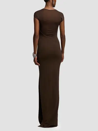 Ralph Lauren Collection Women's Waverly Matte Jersey Body-Con Gown - Sycamore - Size 8 | Thumbnail 5 Ralph Lauren Collection Women's Waverly Matte Jersey Body-Con Gown - Sycamore - Size 8 | Thumbnail 5