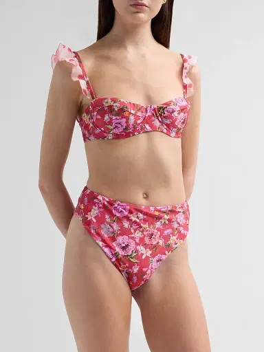 PatBo Women's Peony Print Balconette Bikini Top - Red - Size XS | Thumbnail 4 PatBo Women's Peony Print Balconette Bikini Top - Red - Size XS | Thumbnail 4