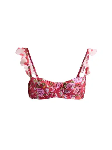 PatBo Women's Peony Print Balconette Bikini Top - Red - Size XS | Thumbnail 1 PatBo Women's Peony Print Balconette Bikini Top - Red - Size XS | Thumbnail 1