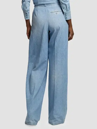 Ralph Lauren Collection Women's Livie Pleated Denim Jeans - Cirrus Indigo | Thumbnail 5