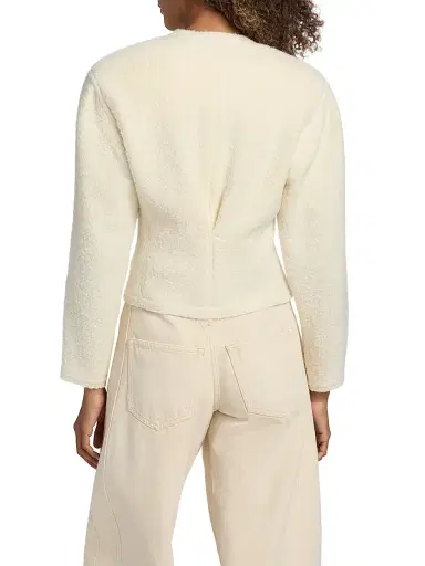 Isabel Marant Women's Suna Wool-Blend Asymmetric Jacket - Ecru | Thumbnail 5