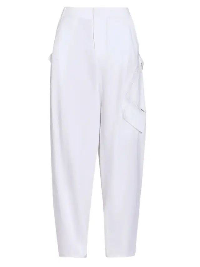 ALAIA Women's Ladder Stitch Cotton Cargo Pants - Blanc