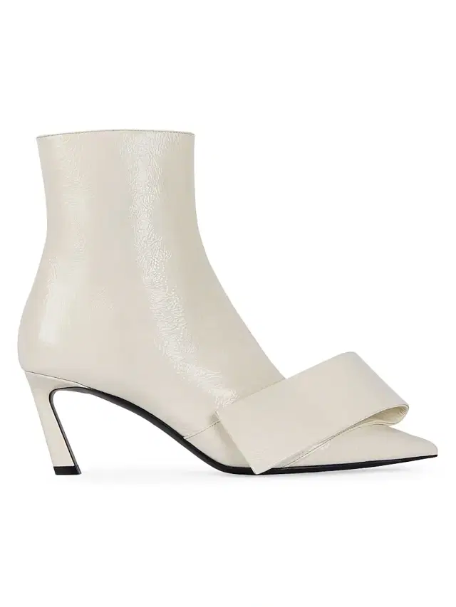 Women's Twisted Ribbon Ankle Boots in Shiny Naplack Leather -