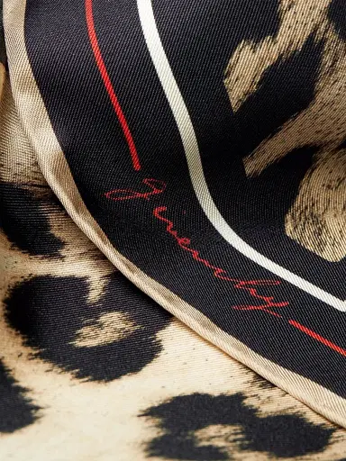 Givenchy Women's Triangle in Silk with Leopard Print | Thumbnail 2