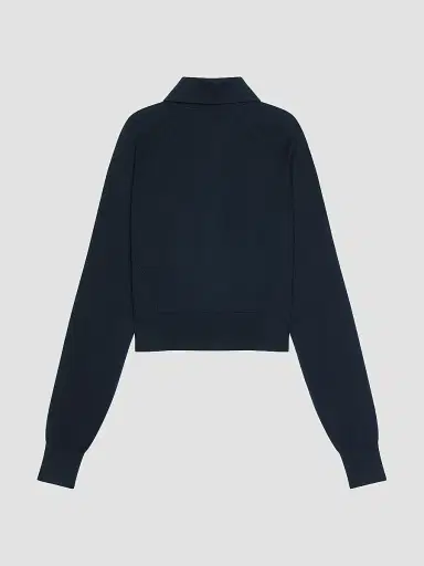 Givenchy Women's Polo Sweater in Cotton and Silk - Navy - Size XS | Thumbnail 3 Givenchy Women's Polo Sweater in Cotton and Silk - Navy - Size XS | Thumbnail 3
