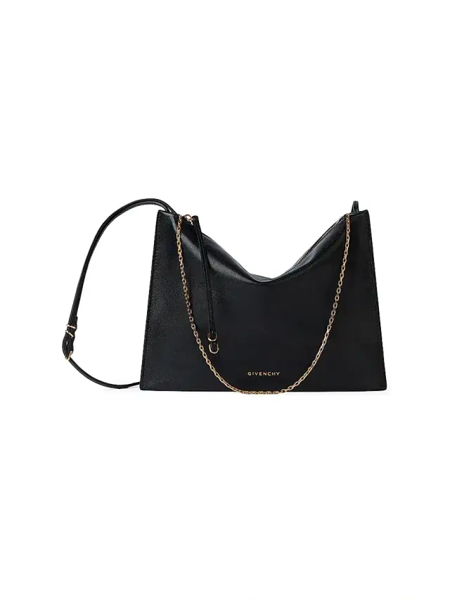 Women's Voyou Pouch in Shiny Leather - Black