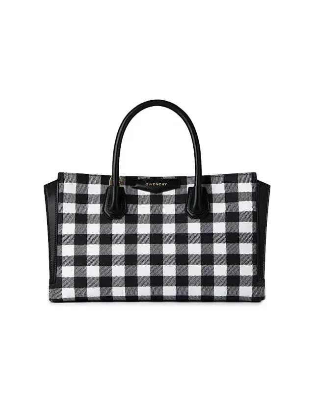 Women's  Antigona Catchall Top Handle Bag - Black White