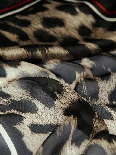 Givenchy Women's Silk Chiffon Stole with Leopard Print | Thumbnail 2