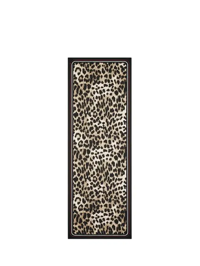 Givenchy Women's Silk Chiffon Stole with Leopard Print - Brown Black