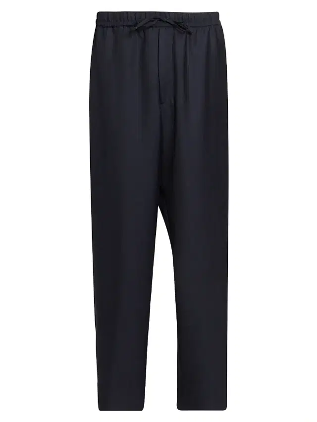 Officine Générale Men's Nilson Twill Drawstring Pants - Dark Navy