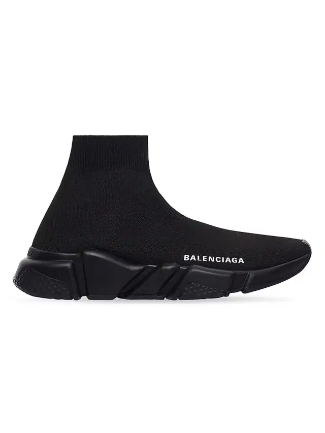Balenciaga Women's Speed Recycled Knit Sneakers - Black