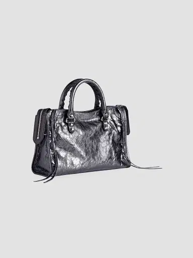 Balenciaga Women's Le City Top Handle Bag - Steel Grey | Thumbnail 3