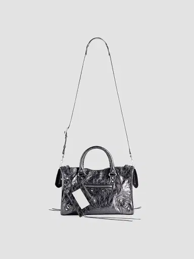 Balenciaga Women's Le City Top Handle Bag - Steel Grey | Thumbnail 5