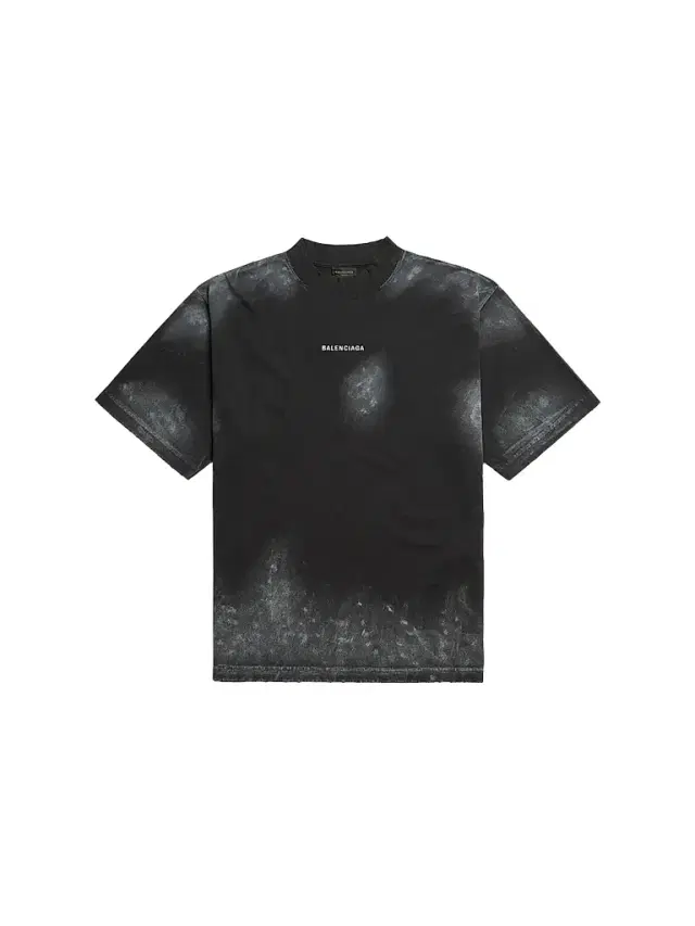 Balenciaga Men's Medium Fit T-Shirt - Faded Black White