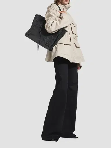 Balenciaga Women's Le City Medium Tote Bag - Black | Thumbnail 3 Balenciaga Women's Le City Medium Tote Bag - Black | Thumbnail 3