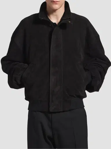 Balenciaga Men's Blouson Suede Jacket - Black - Size XS | Thumbnail 3